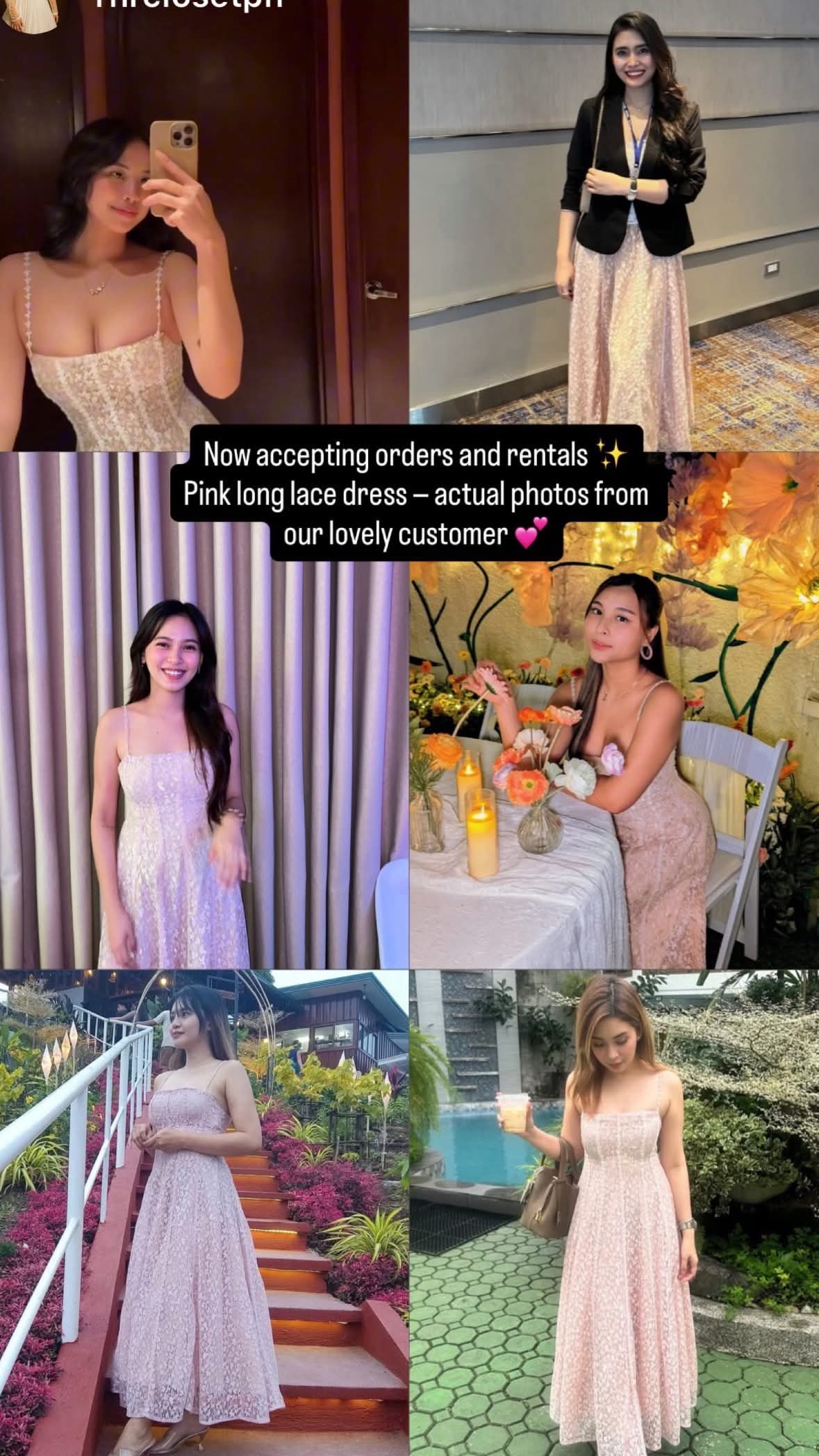 Pink Lace Dress Customers — Various Occasions